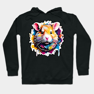 Hamster Head Dripping Rainbow Graffiti Hoodie